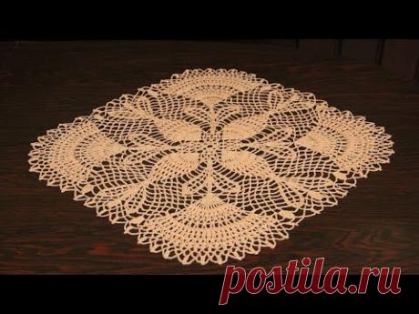 КВАДРАТНАЯ САЛФЕТКА С ПОДРОБНЫМ МАСТЕР КЛАССОМ И СХЕМОЙ. (часть 3-я).