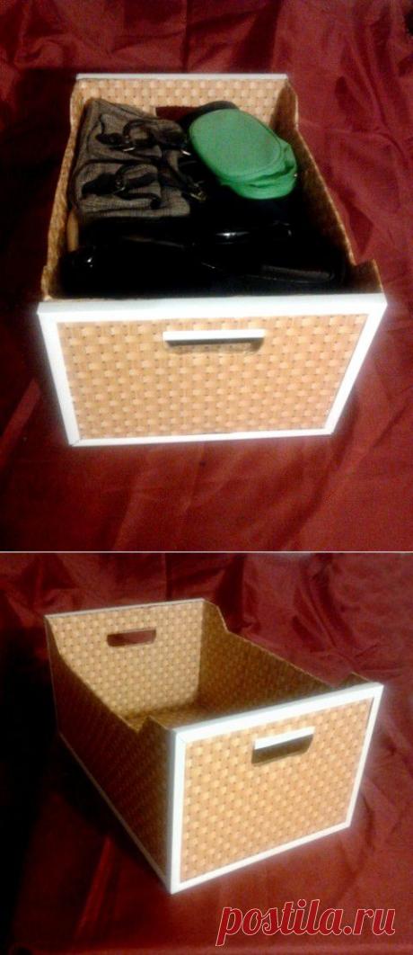 Ящик для вещей в гардеробную комнату доступный любой домохозяйке.