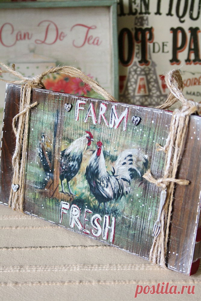 Мастер-класс: необычное панно в кантри-стиле «Деревенские истории» - Ярмарка Мастеров - ручная работа, handmade