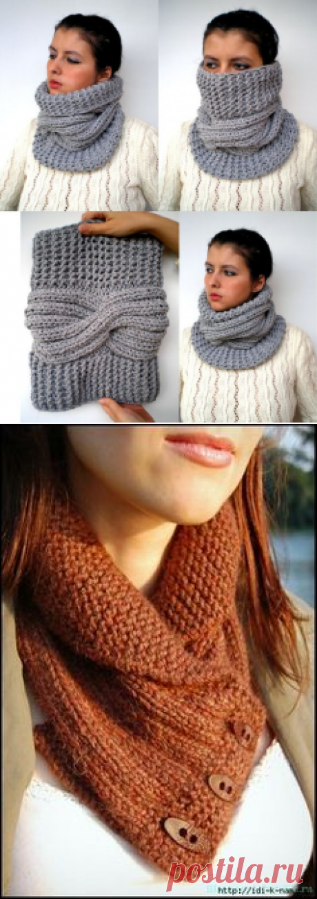 Grey Tour Fashion Cowl Super Soft Wool Neckwarmer by GiuliaKnit | Вязаные шапки, снуды