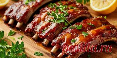 СВИНЫЕ РЁБРЫШКИ, ЗАПЕЧЁННЫЕ В ФОЛЬГЕ
