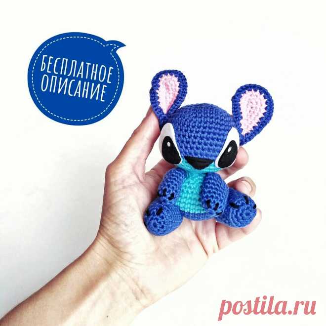 PDF Стич крючком. FREE crochet pattern; Аmigurumi doll patterns. Амигуруми схемы и описания на русском. Вязаные игрушки и поделки своими руками #amimore - инопланетянин, персонаж из мультфильма Лило и Стич, Disney Lilo & Stitch, Дисней.