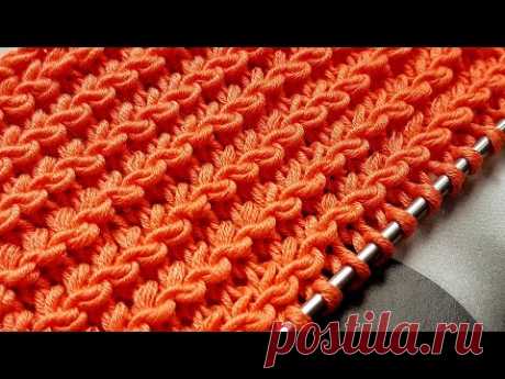 Knitting pattern. Ideas. 3D узор спицами ,,Лилии,,  crochet pattern. Strickmuster. örgü deseni  बुनन - YouTube