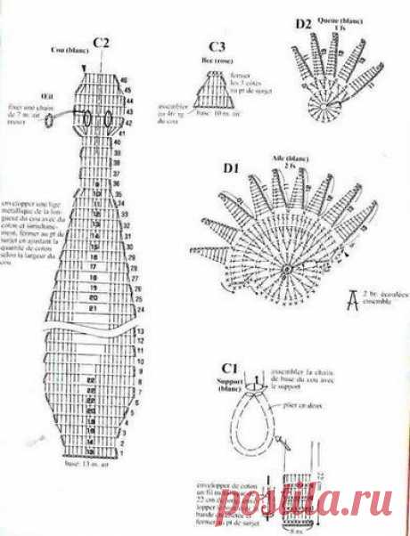 paon au crochet - travaux-manuels3.overblog.com