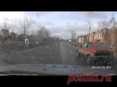 Погоня ДПС в Омске за водителем без прав