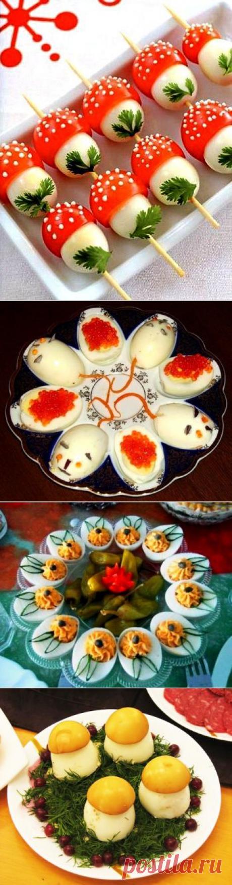 Примеры сервировки яиц