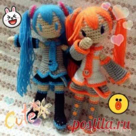 Кукла амигуруми Мику Хацунэ: схема крючком | AmiguRoom