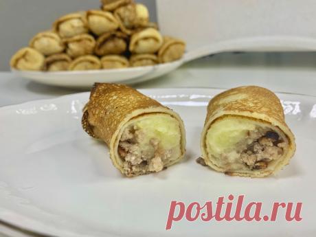 Ещё чаще стала готовить блинчики с двойной начинкой: вкусно очень и экономно (жаль, что раньше не додумалась) | NE_кухарка | Яндекс Дзен