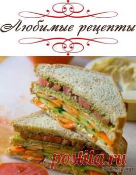 Двухэтажный сэндвич с огурцами и хумусом &raquo; Любимые рецепты