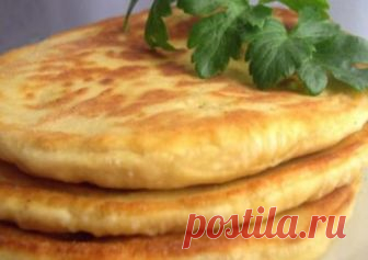 Пушистые лепешки на кефире