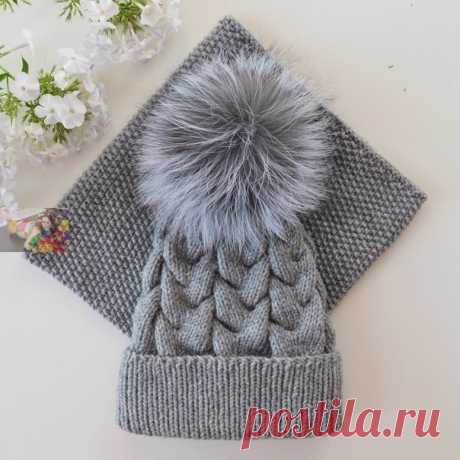 Комплект из шапки и снуда