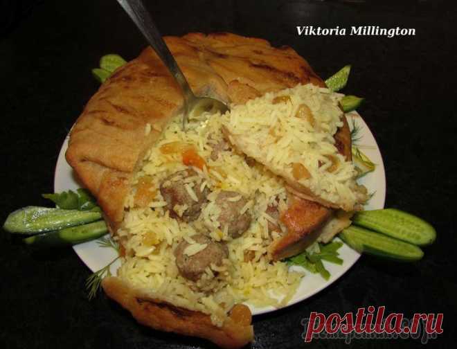 Плов с фрикадельками , по типу шах-плова (азиатская кухня )