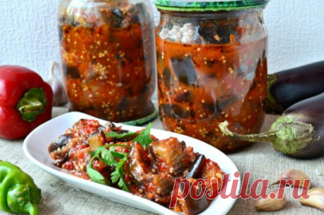 Баклажаны по-грузински ?
Для приготовления баклажанов по-грузински на зиму понадобится: 

баклажаны - 1 кг; 
сладкий болгарский перец - 400 г; 
масло растительное - 100 г; 
чеснок - 1 головка; 
перец горький - 1 шт.; 
соль - по вкусу; 
сахар - 1 ст. л.; 
уксус 9% - 100 мл. 

Баклажаны помыть, удалить хвостики и нарезать средними кубиками. Хорошо посолить и оставить на 2 часа. Перекрутить на мясорубке сладкий болгарский перец, чеснок и горький перец. 
Влить уксус и растител...