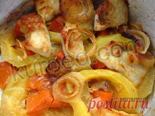 РЕЦЕПТЫ | Рыба, запеченная с кабачками и тыквой