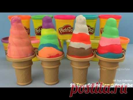 How to Make Play Doh Soft Serve Ice Cream with Molds Fun and Creative for Kids