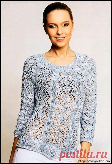 Ажурный пуловер