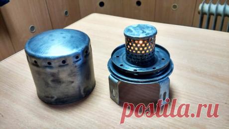 Как из масляного фильтра сделать туристический мини обогреватель Отправляясь на зимнюю рыбалку или ночуя в палатке неплохо иметь небольшой обогреватель, позволяющий поддерживать тепло или хотя бы согревать руки. Сделать его можно из обыкновенного масляного фильтра. Материалы: масляный фильтр; жесть; мебельные перфорированные уголки – 4 шт.; болты М3-М6 с гайками