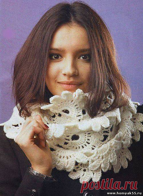 Шарф из ленточного кружева | «Хомяк55.ру» сайт о вязании