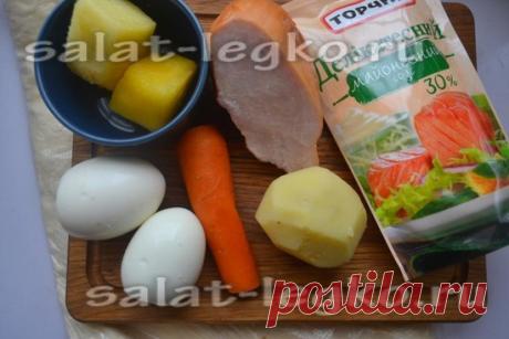 Салат из копченой курицы и ананасов в лаваше, рецепт с фото