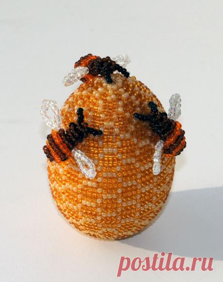 Медовое яичко | biser.info - всё о бисере и бисерном творчестве