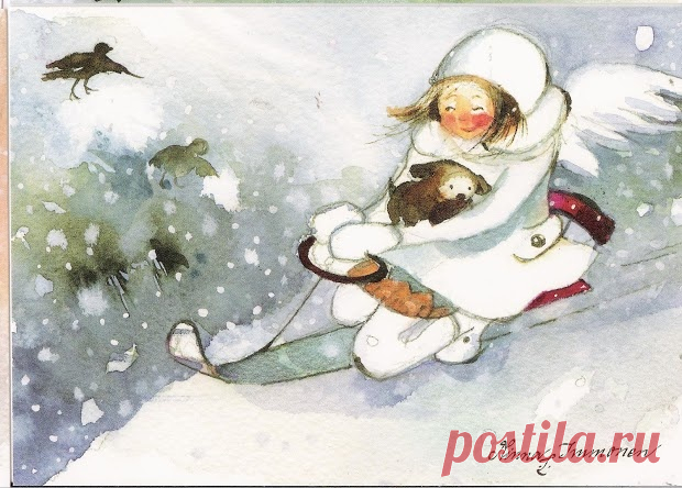 Нежно-новогодние милые акварели Minna Immonen - СЧАСТЬЕ ЕСТЬ! Философия. Мудрость. Книги. — ЖЖ