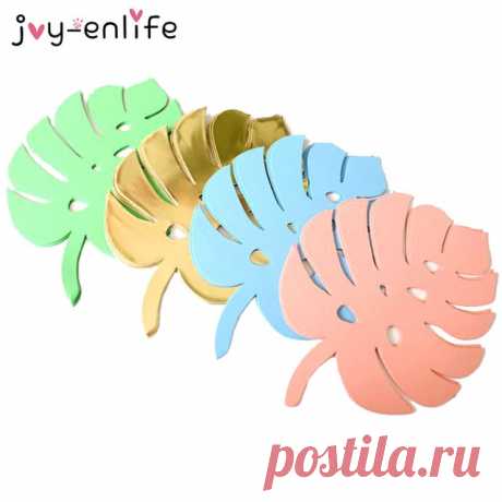 JOY ENLIFE 6 шт. DIY Бумага черепаха лист/ладонь фон с листьями Декор Дети День рождения Свадебная вечеринка домашний декор комнаты поставки купить на AliExpress