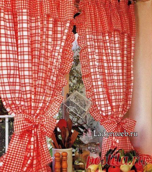 Кухонные занавески с воланами на петлях | Ladynweb.ru