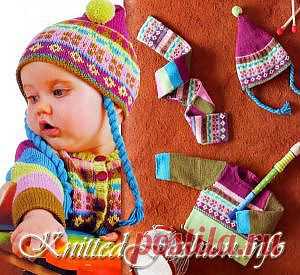 Детская шапочка, шарф и джемпер - KnittedFashion.info - Модное Вязание