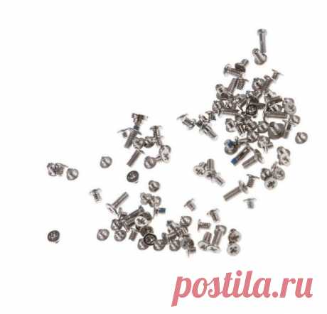 Полный комплект винтов iPhone 6S Plus (два внешних винта - серебро). Купить весь набор крепежа с нижними серыми винтами пенталоб (серебро) для Айфон 6С Плюс.