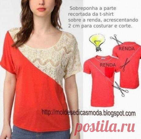 Переделки футболок: интересные идеи