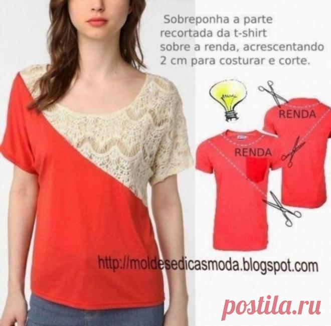 Переделки футболок: интересные идеи