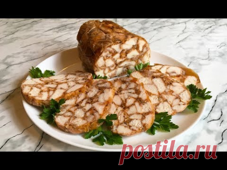 Куриный Рулет "Мраморный" / Рулет из Курицы / Chicken Roll "Marble" Recipe