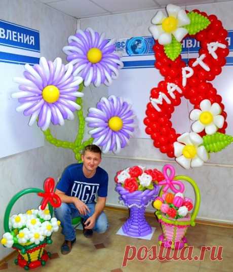 Вот какую красоту изобретает из простых воздушных шариков  Анатолий Шевченко! Браво мастеру!!!  

 
