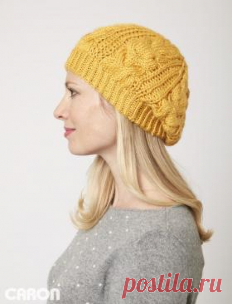 Шапка с объемными косами Яркая шапка спицами для женщин, выполненная из акриловой пряжи средней толщины. Вязание шапки начинается от нижнего края по кругу, далее...