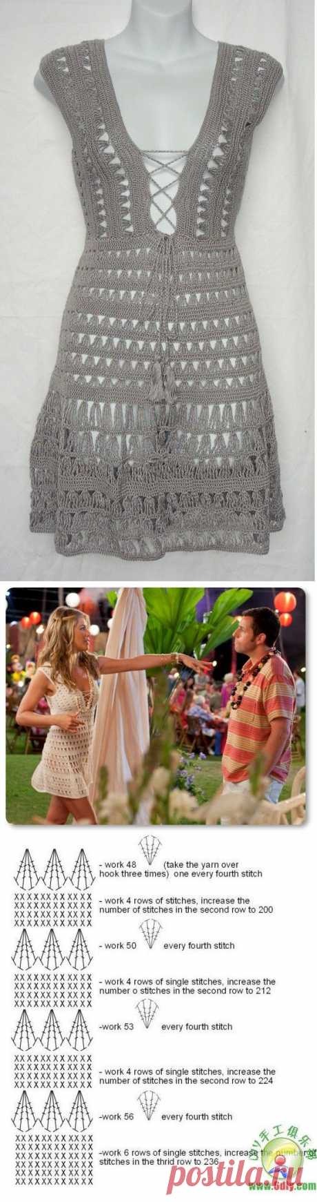 famous crochet dress free crochet graph pattern | Crochet, needle arts, ect | Связаные Крючком Платья, Вязание Крючком и Вязание Бесплатно