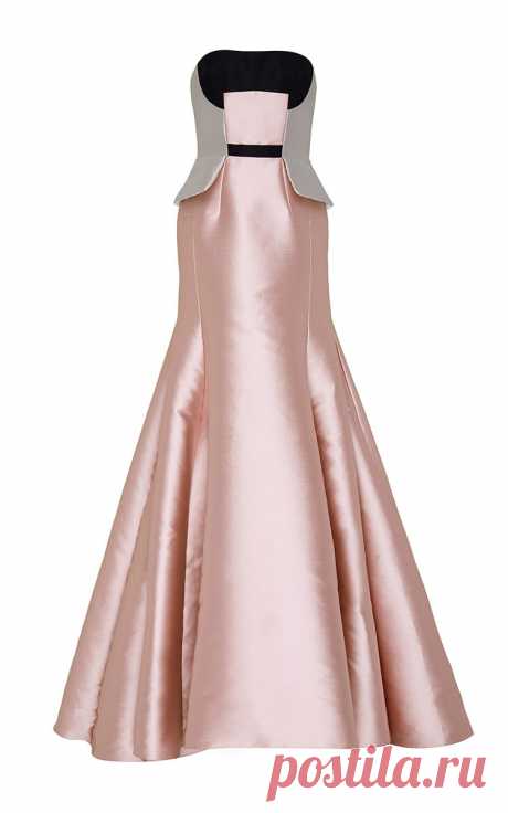 Color-Blocked Stapless Gown by Bibhu Mohapatra | Moda Operandi