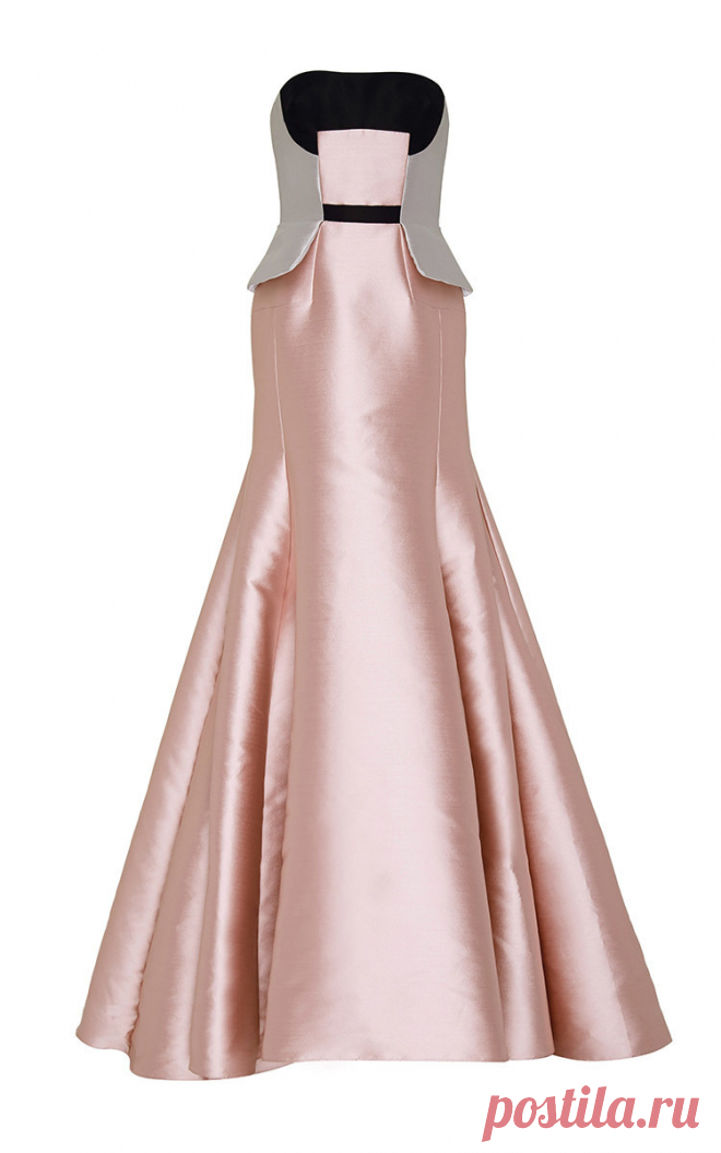 Color-Blocked Stapless Gown by Bibhu Mohapatra | Moda Operandi