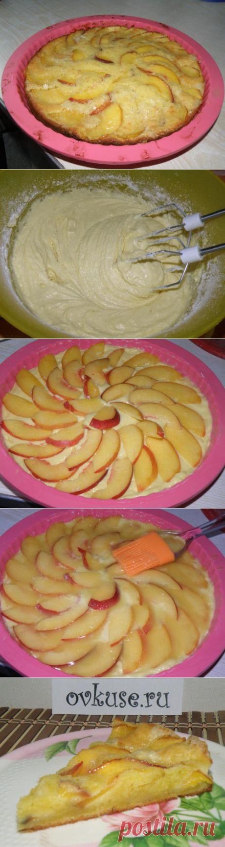 Творожный пирог с нектарином, рецепт приготовления с фото / Простые рецепты