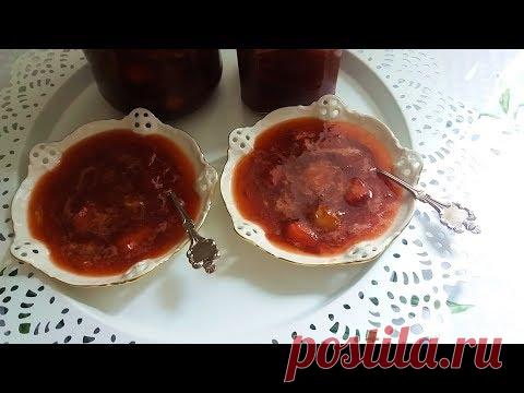 Карамельное варенье из ревеня и клубники07.06.18