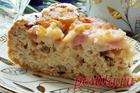 Шарлотка с яблоком без яиц — Домашний уют