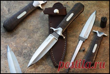 Нож обоюдоострый. Разобранный. Детали.