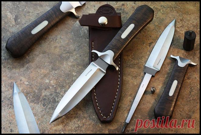 Нож обоюдоострый. Разобранный. Детали.