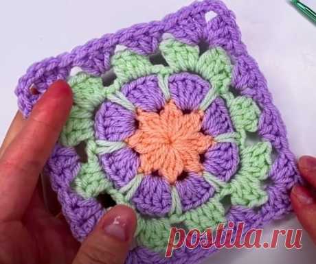 Crochet a VERY EASY &amp; FAST Granny Square for Beginners