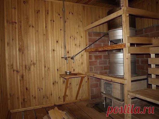 Печь для бани из колесных дисков, и схема