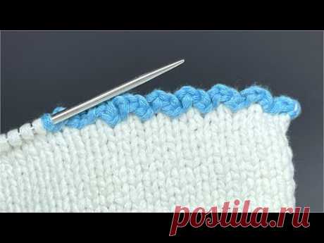 ВСЕГО 2 ПЕТЛИ ПРЕВРАТЯТ ОБЫЧНЫЙ КРАЙ В ТАКУЮ КРАСОТУ 🔥Простой способ закрытия петель