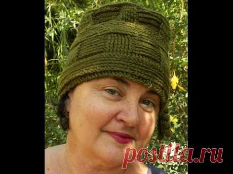 Вязаная шапка крючком  в стиле 20х   Часть3  Crochet Hat