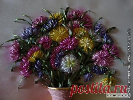 ВЫШИВКА ЛЕНТАМИ часть 5. авторские работы Тимониной Инессы (г. Москва)