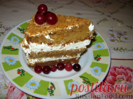 Рецепт: Медовик с кремом из манки на RussianFood.com