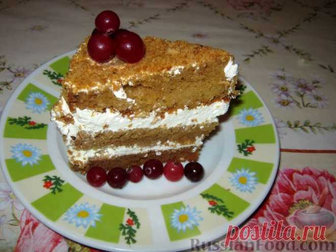 Рецепт: Медовик с кремом из манки на RussianFood.com