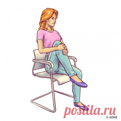Упражнения для плоского живота, которые можно делать прямо на стуле / Все для женщины